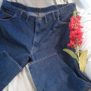 48 x 30 MENS WRANGLER JEANS DENIM DUNGAREES RARE SIZE=5 POCKETS 48X30